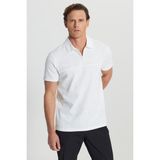 Altınyıldız Classics Erkek Ekru Pamuklu Slim Fit Dar Kesim Polo Yaka Jakarlı Esnek Tişört - XL