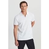 ALTINYILDIZ CLASSICS Erkek Ekru Pamuklu Slim Fit Dar Kesim Polo Yaka Jakarlı Esnek Tişört