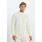 Altınyıldız Classics Erkek Ekru Sıcak Tutan Standart Fit Normal Kesim Yarım Balıkçı Yaka Yünlü Triko Kazak - 2XL