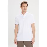 ALTINYILDIZ CLASSICS Erkek Ekru Slim Fit Dar Kesim Pamuklu Jakarlı Polo Yaka Tişört