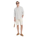 ALTINYILDIZ CLASSICS Erkek Ekru Slim Fit Dar Kesim%100 Pamuk Yan Cep Şort, Ekru, 48