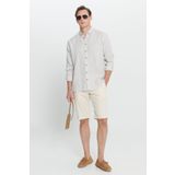 ALTINYILDIZ CLASSICS Erkek Ekru Slim Fit Dar Kesim%100 Pamuk Yan Cep Şort, Ekru, 50