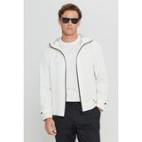 Altınyıldız Classics Erkek Ekru Softshell Rüzgar Geçirmez Standart Fit Normal Kesim Kapüşonlu Cepli Mont - XL