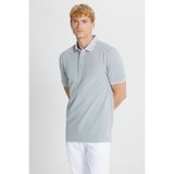 ALTINYILDIZ CLASSICS Erkek Gri %100 Pamuk Slim Fit Dar Kesim Polo Yaka Tişört