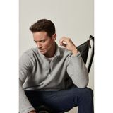 Altınyıldız Classics Erkek Gri Anti-pilling Tüylenme Yapmayan Standart Fit Dik Bato Yaka Soğuk Geçirmez Polar Sweatshirt - Gri Melanj