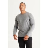 ALTINYILDIZ CLASSICS Erkek Gri Melanj Standart Fit Normal Kesim Bisiklet Yaka Triko Kazak - XL