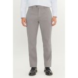 ALTINYILDIZ CLASSICS Erkek Gri Pamuklu Comfort Fit Yan Cepli Armürlü Casual Esnek Pantolon