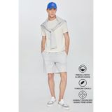 Altınyıldız Classics Erkek Gri Pamuklu Standart Fit Normal Kesim Beli Bağlamalı Yan Cepli Örme Spor Şort
