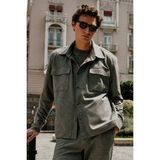 Altınyıldız Classics Erkek Gri Relax Fit Gömlek Yaka Beli Bağlamalıl Esnek Takım Elbise - 50