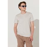 Altınyıldız Classics Erkek Gri Slim Fit Dar Kesim %100 Pamuk Bisiklet Yaka Tişört - 00E-Gri