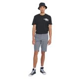 Altınyıldız Classics Erkek Gri Slim Fit Dar Kesim Armürlü %100 Pamuk Casual Chino Şort