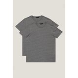 Altınyıldız Classics Erkek Gri Slim Fit Dar Kesim Bisiklet Yaka 2'li Tişört Paketi
