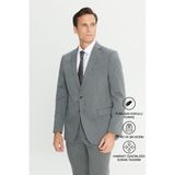 Altınyıldız Classics Erkek Gri Slim Fit Dar Kesim Mono Yaka Takım Elbise - 50 - 6 Drop