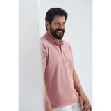 Altınyıldız Classics Erkek Gül Kurusu %100 Pamuk Kıvrılmaz Pike Polo Yaka Slim Fit Dar Kesim Tişört - XXL