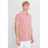 ALTINYILDIZ CLASSICS Erkek Gül Kurusu %100 Pamuk Slim Fit Dar Kesim Polo Yaka Tişört