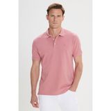ALTINYILDIZ CLASSICS Erkek Gül Kurusu Slim Fit Dar Kesim Polo Yaka%100 Pamuk Kısa Kollu Tişört