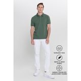 Altınyıldız Classics Erkek Haki %100 Pamuk Kıvrılmaz Pike Polo Yaka Slim Fit Dar Kesim Tişört - XL