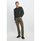 ALTINYILDIZ CLASSICS Erkek Haki Comfort Fit Rahat Kesim Pamuklu Armürlü 5 Cep Greensboro Pantolon