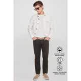 Altınyıldız Classics Erkek Haki Diz İzi Yapmayan Slim Fit Dar Kesim 5 Cep Pamuklu Kanvas Esnek Chino Pantolon - 46
