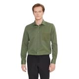 Altınyıldız Classics Erkek Haki Pamuklu Tailored Slim Fit Klasik Yaka Armürlü Cepli Gömlek M Beden