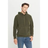 Altınyıldız Classics Erkek Haki Polar Sweatshirt Standart Fit Normal Kesim Kapüşon Yaka