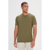 Altınyıldız Classics Erkek Haki Slim Fit Dar Kesim Modal Bisiklet Yaka Yumuşak Tuşeli Esnek Basic Tişört