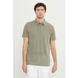 Altınyıldız Classics Erkek Haki Slim Fit Dar Kesim Polo Yaka Pamuklu Tişört