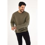 Altınyıldız Classics Erkek Haki Standart Fit Normal Kesim Içi Polarlı 3 Iplik Bisiklet Yaka Pamuklu Sweatshirt