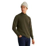 ALTINYILDIZ CLASSICS-Erkek Haki Standart Fit Normal Kesim Yarım Balıkçı Yaka Pamuklu Triko Kazak