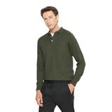 ALTINYILDIZ CLASSICS Erkek Haki Yünlü Standart Fit Normal Kesim Polo Yaka Basic Triko Kazak