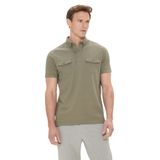 ALTINYILDIZ CLASSICS Erkek Haki%100 Pamuk Slim Fit Dar Kesim Polo Yaka Tişört