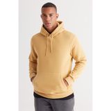 Altınyıldız Classics Erkek Hardal Standart Fit Içi Polarlı 3 Iplik Kapüşonlu Kanguru Cepli Pamuklu Sweatshirt