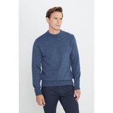 Altınyıldız Classics Erkek Havacı Mavı-petrol Yünlü Standart Fit Normal Kesim Yarım Balıkçı Yaka Triko Kazak - 2XL - Mavi - Petrol