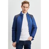 Altınyıldız Classics Erkek Indigo Standart Fit Normal Kesim Soğuk Hava Geçirmez Desenli Şişme Mont - İndigo