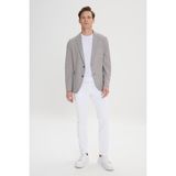 ALTINYILDIZ CLASSICS Erkek Kahve-Bej Slim Fit Dar Kesim Mono Yaka Desenli Blazer Ceket
