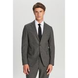 Altınyıldız Classics Erkek Kahve-Gri Slim Fit Dar Kesim Mono Yaka Kazayağı Desenli Kapak Cepli Esnek Takım Elbise - 52 - Kahverengi - Gri - 6 Drop
