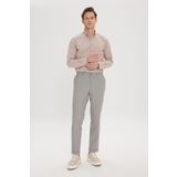 ALTINYILDIZ CLASSICS Erkek Kahve-Siyah Slim Fit Dar Kesim Yan Cepli Desenli Beli Lastikli Pantolon