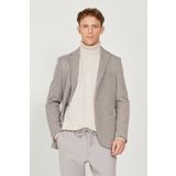 ALTINYILDIZ CLASSICS Erkek Kahverengi Slim Fit Dar Kesim Mono Yaka Armürlü Blazer Ceket