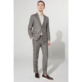 ALTINYILDIZ CLASSICS Erkek Kahverengi Slim Fit Dar Kesim Mono Yaka Desenli Takım Elbise - 48 - 6 Drop