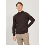 ALTINYILDIZ CLASSICS Erkek Kahverengi Standart Fit Normal Kesim Yarım Balıkçı Yaka Triko Kazak - 2XL