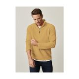 Altınyıldız Classics Erkek Karamel Anti-pilling Tüylenme Yapmayan Standart Fit Dik Yaka Soğuk Geçirmez Polar Sweatshirt - Kahverengi - XL