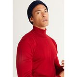 ALTINYILDIZ CLASSICS Erkek Kırmızı Standart Fit Normal Kesim Tam Balıkçı Yaka Triko Kazak - 2XL