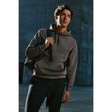 Altınyıldız Classics Erkek Koyu Gri Standart Fit Içi Polarlı 3 Iplik Kapüşonlu Kanguru Cepli Pamuklu Sweatshirt