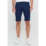 Altınyıldız Classics Erkek Koyu Lacivert Slim Fit Dar Kesim Pamuklu Esnek Denim Şort - 31