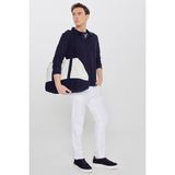 Altınyıldız Classics Erkek Lacivert %100 Pamuk Triko Sweatshirt Uzun Kollu Slim Fit Dar Kesim Polo Yaka Jakarlı - XL