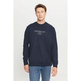 Altınyıldız Classics Erkek Lacivert 2 İplik Pamuklu Standart Fit Normal Kesim Bisiklet Yaka Sweatshirt