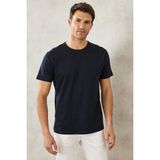 ALTINYILDIZ CLASSICS Erkek Lacivert 360 Derece Her Yöne Esneyen Slim Fit Dar Kesim Bisiklet Yaka Tişört - XXXL