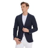 ALTINYILDIZ CLASSICS, Erkek Lacivert 360 Derece Her Yöne Esneyen Slim Fit Dar Kesim Mono Yaka Blazer Ceket, Lacivert, 46-6 Drop