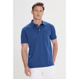 Altınyıldız Classics Erkek Lacivert Comfort Fit Rahat Kesim Polo Yaka Pamuklu Kısa Kollu Tişört - XL