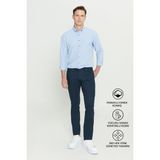 Altınyıldız Classics Erkek Lacivert Diz İzi Yapmayan 360 Derece Her Yöne Esneyen Slim Fit Diagonal Desenli Esnek Pantolon - 48